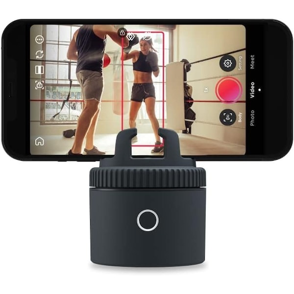 Pivo Pod Lite Fitness Tracking Phone Holder, Auto 360 deg. Rotation, Handsfree Video Recording - Gray PV-P1L06 - main